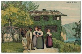 Bundesfeier 1913: "Das Rütli", Künstlerkarte