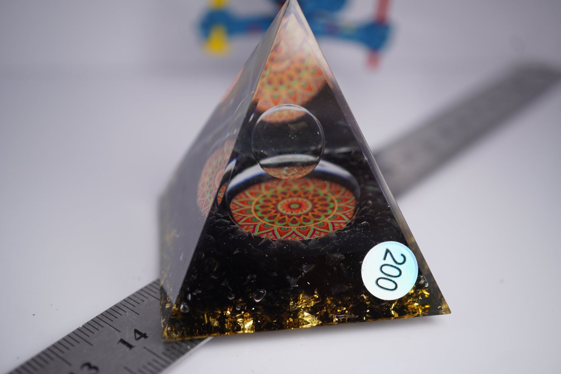 Minerali & Pietre curative: Obsidian  Kristall     Orgonit - Pyramide 5 cm  ab 6.-  !! – Nuovo e nell'imballaggio originale da Eschenbach SG venduto da topstone 2