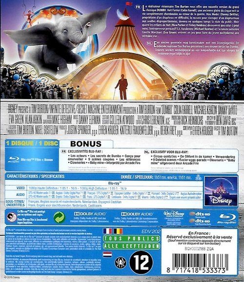 Tutti i DVDs: DUMBO – Nuovo (secondo la descrizione) da Bursins venduto da Adabel 1