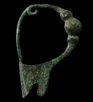 Greek bronze bow brooch
