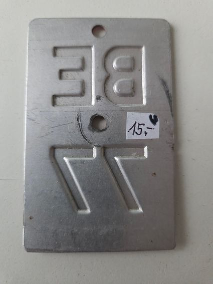 Sachs Insegne: Velonummer BE 77 plaque Velo – Usato da Schenkon venduto da Uhu007 1