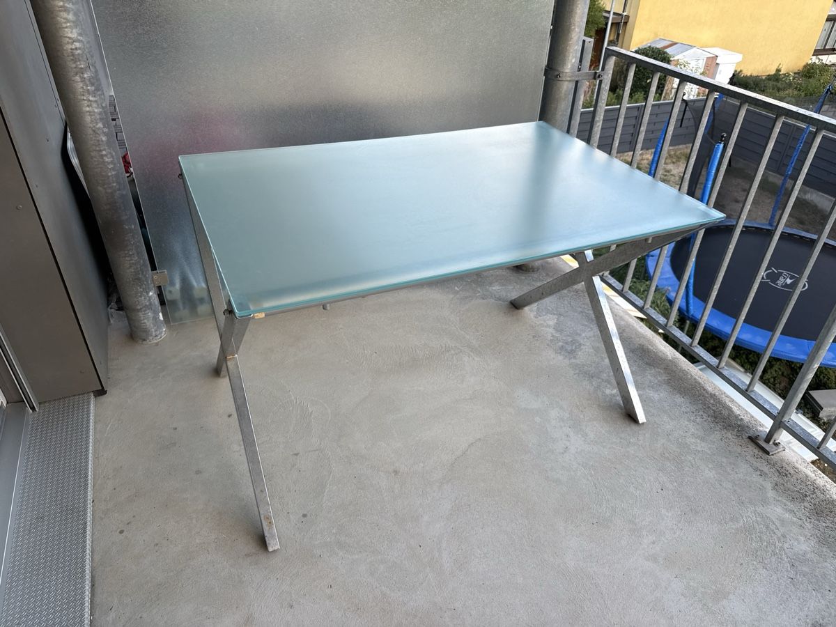 Tavoli: Balkontisch / Gartentisch mit Glasplatte – Usato da Basel venduto da mburk02