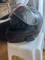 Casque moto Lazer noir et rouge avec intercom fonctionnel