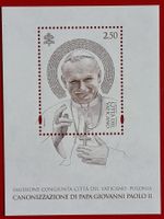 VATIKAN PAPST JOHANNES PAUL II SUBITO SANTO BLOCK 2014**