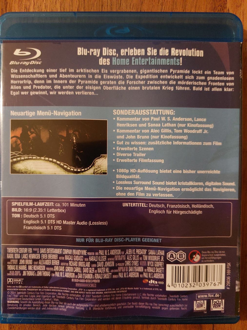Alle DVDs: Blu Ray - Alien vs. Predator AVP – Gebraucht aus Rheinfelden von  1