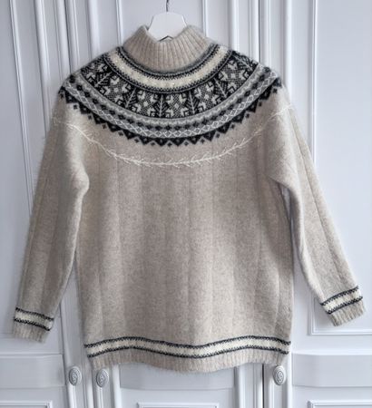 Valerie Stevens ski fair isle lambswool angora sweater