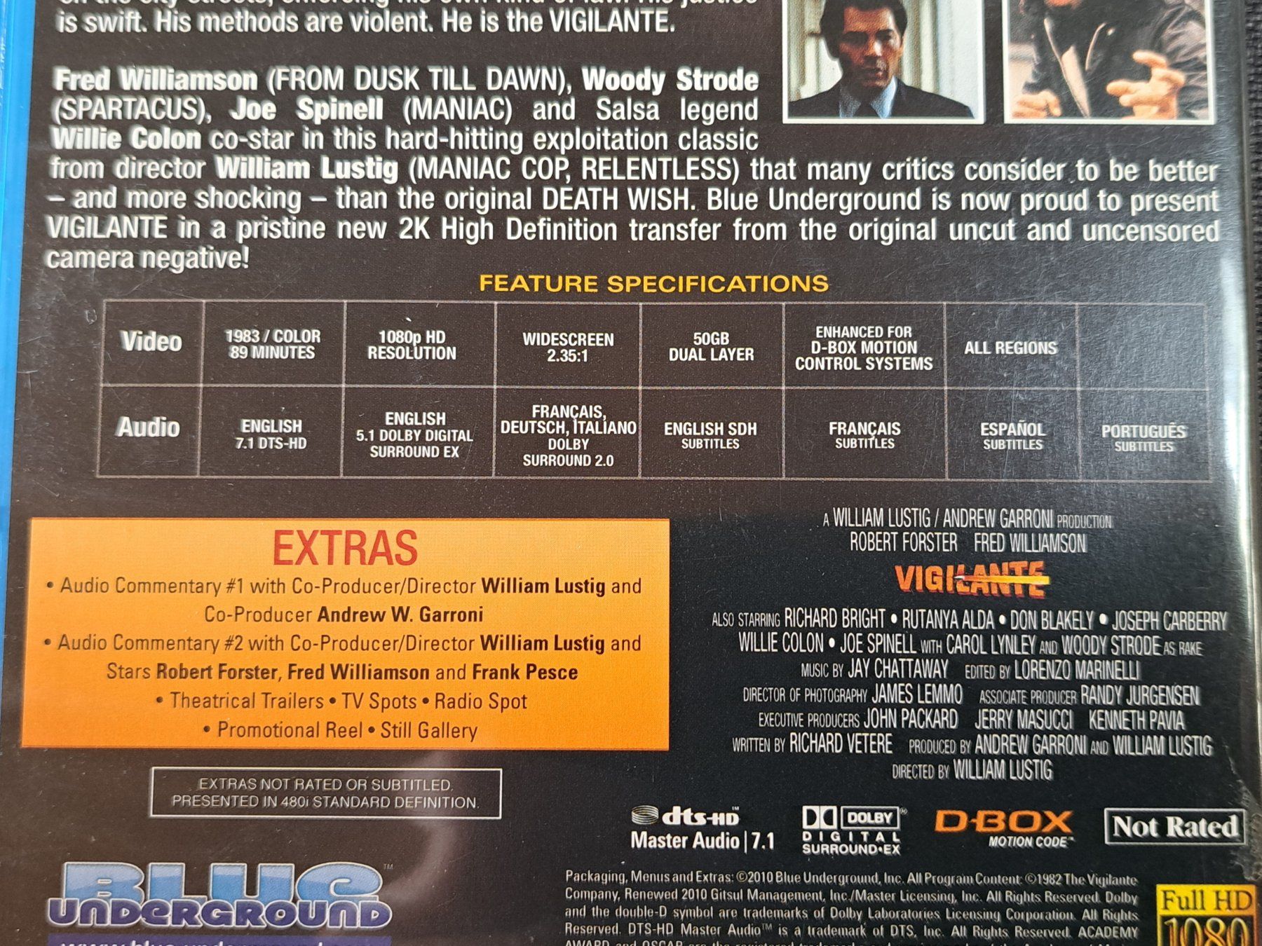 Tutti i DVDs: Blu-ray Vigilante mit Robert Forster und Fred Williamson – Nuovo (secondo la descrizione) da Unterseen venduto da Kanica 3