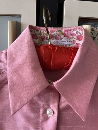 Chemise rose en soie DANIEL & MAYER Milano - T.38 Italie