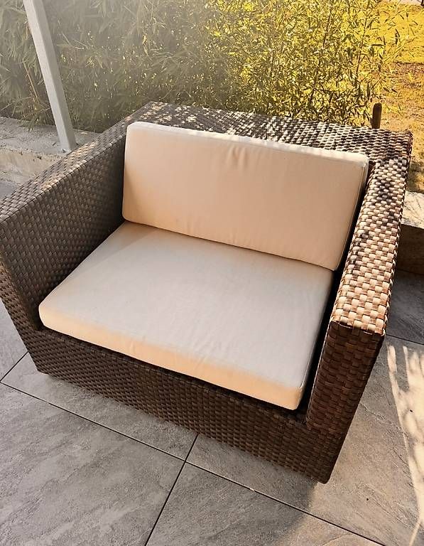 Dedon Poltrone: Dedon Lounge Sessel mit Kissen – Usato da Belp venduto da Thom2021