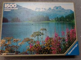 Puzzle Ravensburger Oberengadin 1500 Teile gebraucht