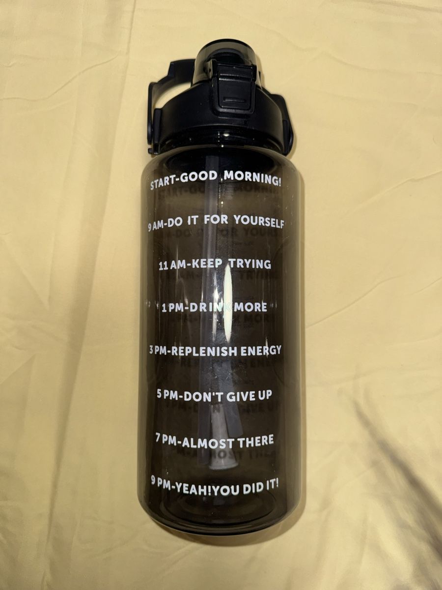 Borracce & Thermos: 2L Trinkflasche mit Trinkhalm & Zeitmarkierungen  – Nuovo (secondo la descrizione) da Bad Zurzach venduto da vit_rct6