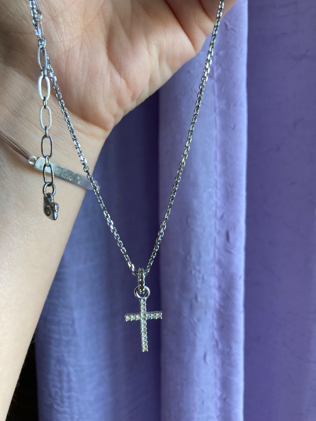 Swarovski Catenine: Swarovski Kette mit Kreuzanhänger – Nuovo (secondo la descrizione) da Arlesheim venduto da nin_wl82