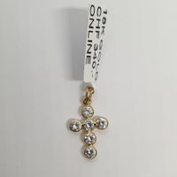 Echt 18K Gold - Kreuz Anhänger