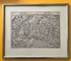Sebastian Münster Holzschnittkarte Colmar Elsass um 1550