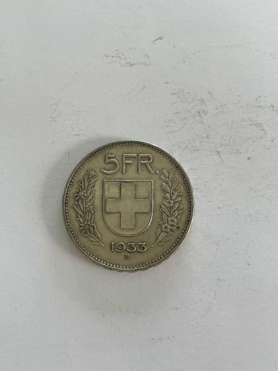 Tutti le monete: Münze 5 Franken 1933 – Usato da Richterswil venduto da Wildampfer