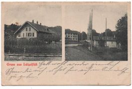 2-Bild-AK Gruss aus LÜTZELFLÜH Konsum Genossenschaft