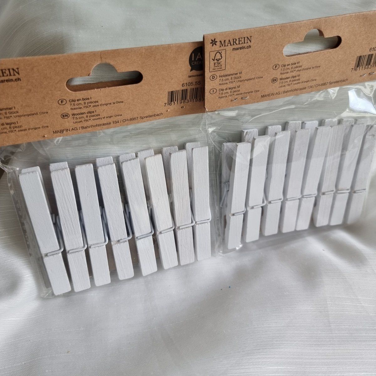 Bastelsets: 16 Bunte Holzklämmerli Originalverpackt div. Designs – Neu und originalverpackt aus Rupperswil von moni_2024 3