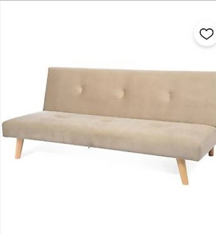 Sofas: Schlafsofa 190x91x77 aus Samtstoff beige  – Gebraucht aus Zug von sommer2013 1