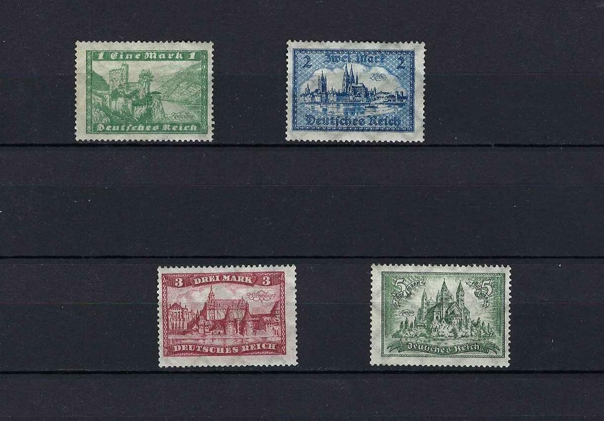 Tutti i francobolli: DR 1924/27 Bauwerke 364 - 367 ** – Nuovo (secondo la descrizione) da Altstätten SG venduto da euro010