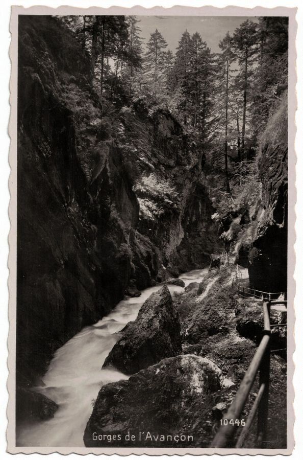 Cartoline postali: Gorges de l'Avançon, vers 1940 – Usato da Frauenfeld venduto da POML