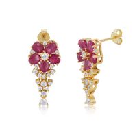 Boucles d’oreilles en rubis naturelle