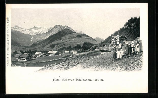 Cartoline postali: AK Adelboden, Hotel Bellevue – Usato da Berlin venduto da bartko-reher