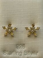 925 Sterling Silber Ohrstecker vergoldet