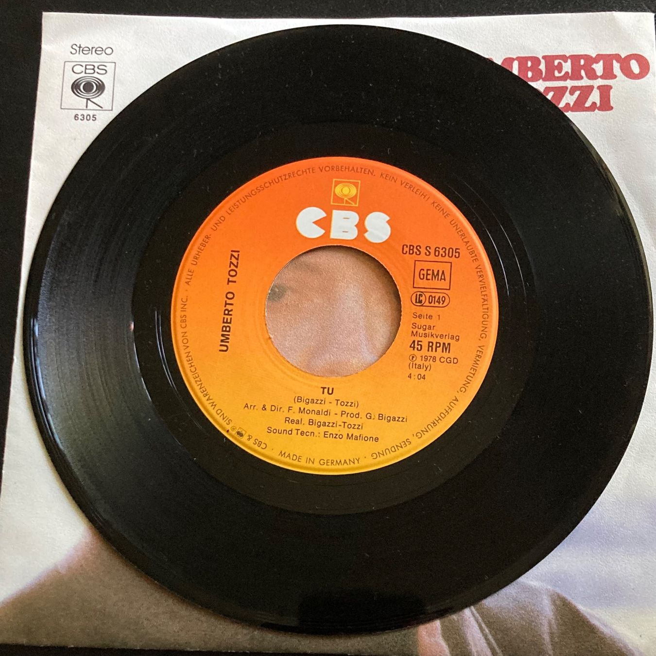 Dischi in vinile: Umberto Tozzi - Tu, 7" – Usato da Bern venduto da Ntsamina 2