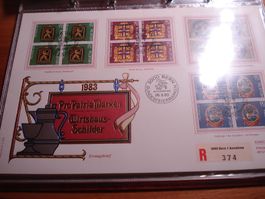 FDC -Grossbrief Pro Patria 1983, Satz 4erblocks