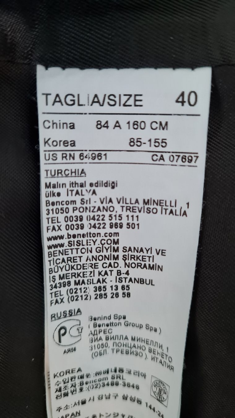 Sisley Giacche: Sisley Blazer – Usato da Birmensdorf ZH venduto da Menb 1