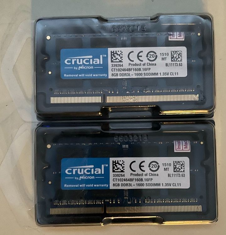 CRUCIAL DDR3L 8GB 16GB 32GB 1600 MHz PC3-12800 Laptop Memory RAM SODIMM