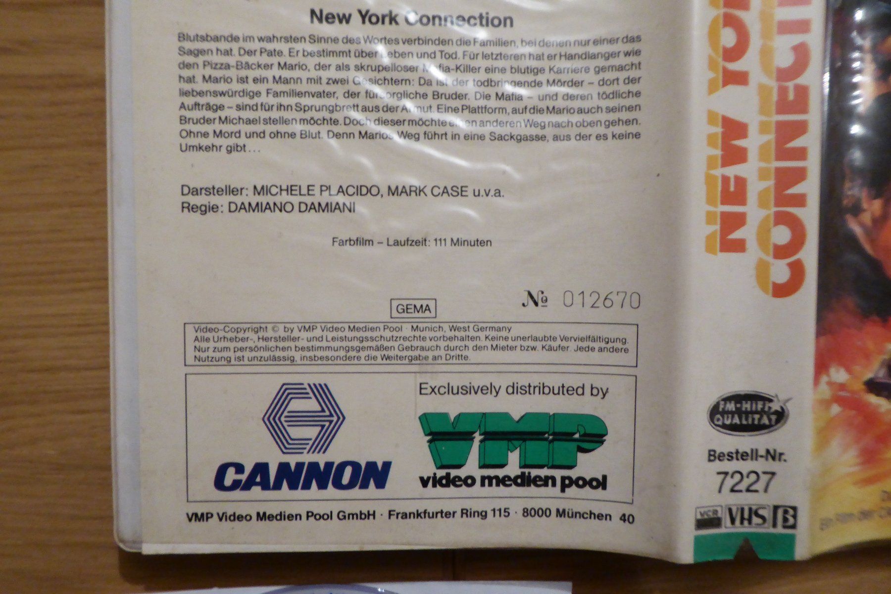 Alle VHS: VHS New York Connection Damiano Damiani mit Backup Disk – Gebraucht aus Allschwil von Summelsarium 3