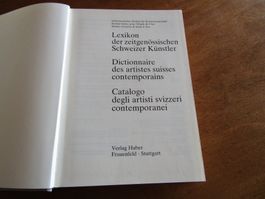 Lexikon der zeitgenössischen Schweizer Künstler     (Nr.40)