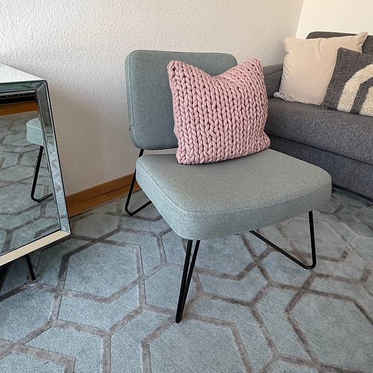 La Redoute Poltrone: Fauteuil vert-gris dans le style rétro – Usato da Carouge GE venduto da Ikle00
