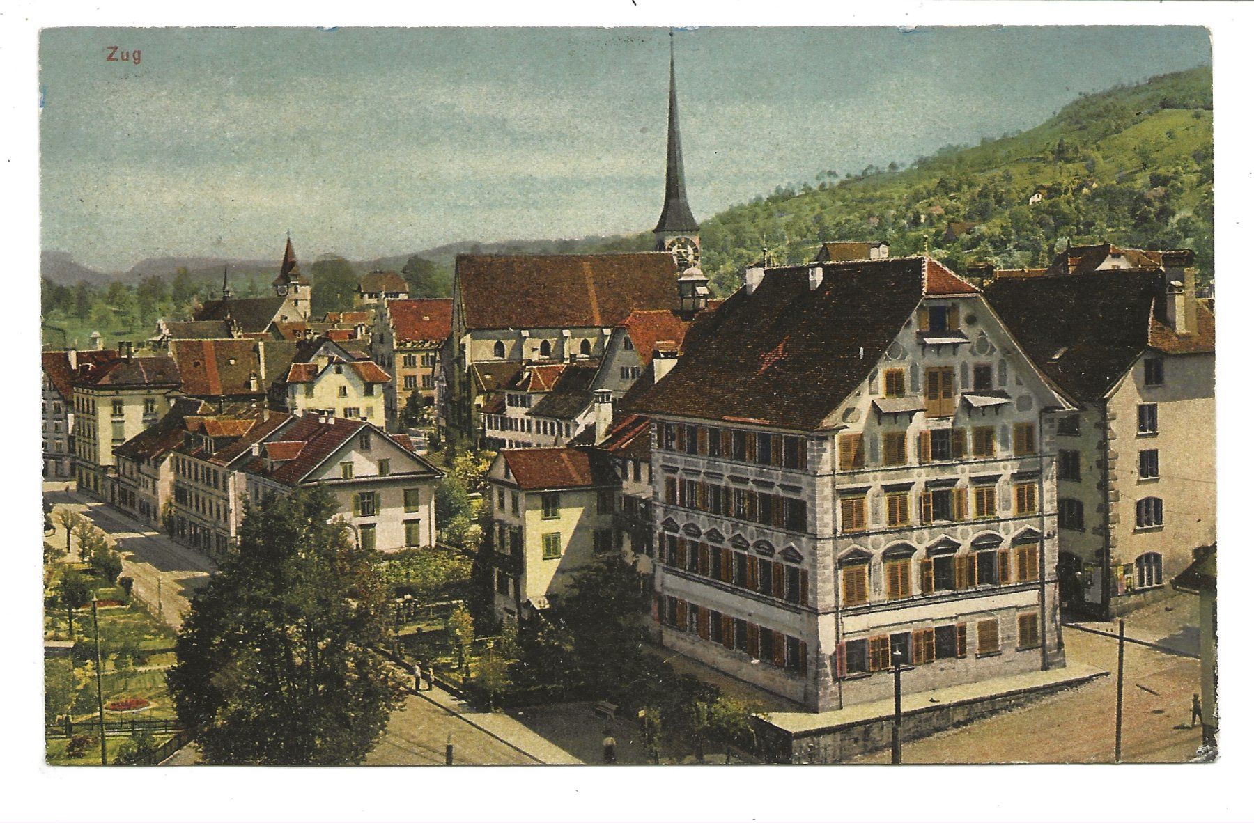Cartoline postali: Zug - Altstadt - Wohnhäuser - 1921 – Usato da Engelburg venduto da Cartophil