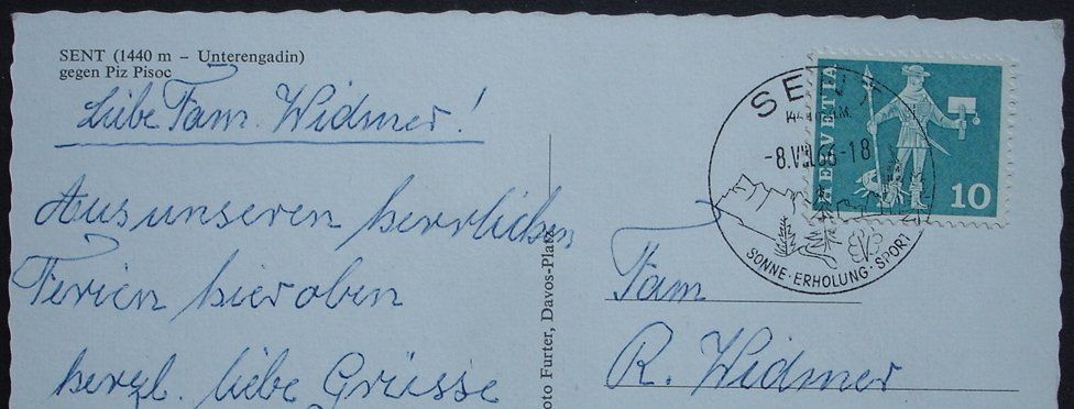 Cartoline postali: SENT Unterengadin – Usato da Jona venduto da philajona 1