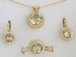 Csarit, Diaspore Farbwechsel-Edelstein-Schmuckset für Damen