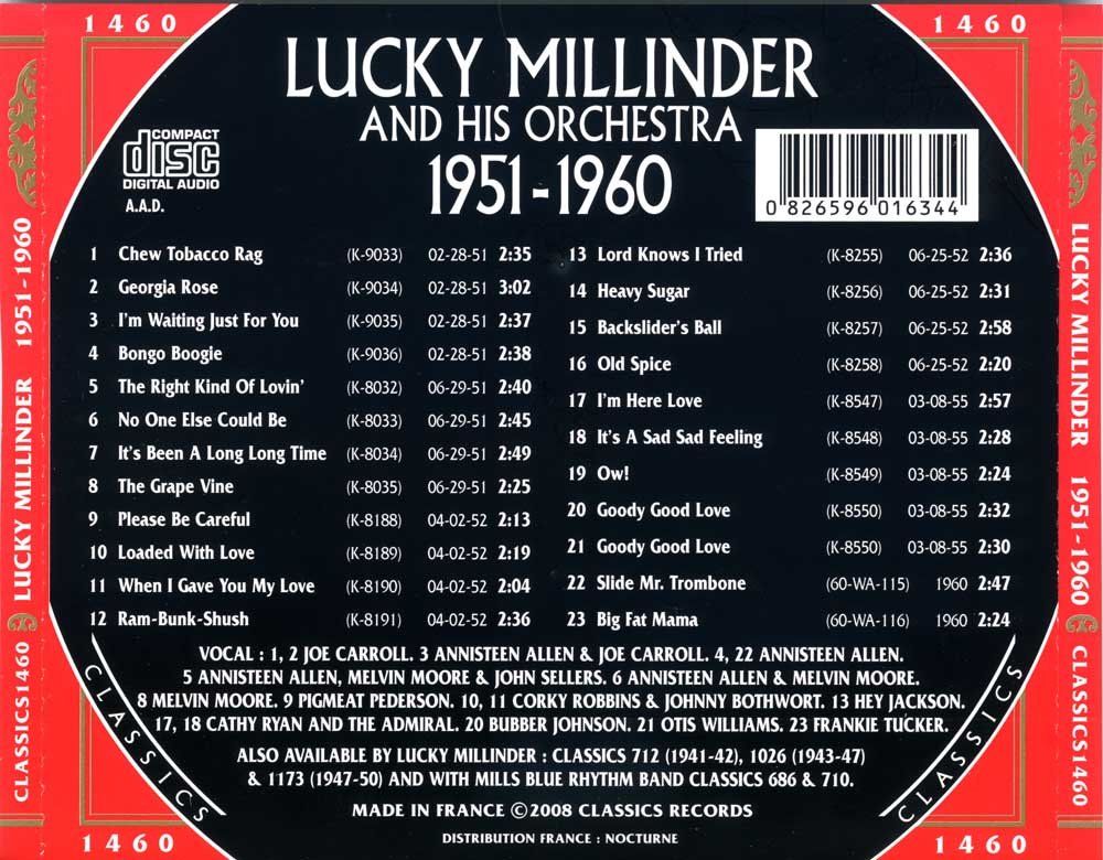 CDs: Jazz-CD:  Lucky Millinder 1951 - 1960  (Classics) – Gebraucht aus Hochfelden von mue_lhm9 3