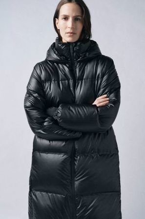 wasserabweisende Daunenjacke XS schwarz