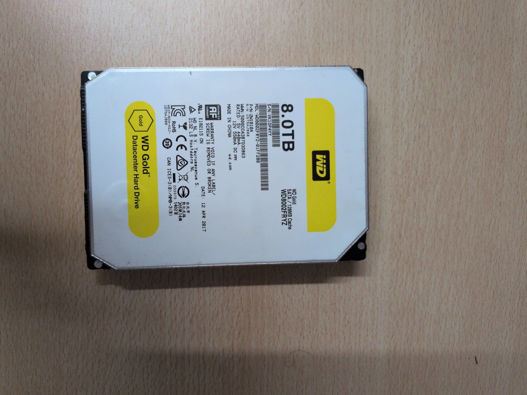 Western Digital Dischi rigidi: WD Gold 8TB – Usato da Adliswil venduto da lul_5h6f 1