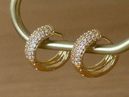 Luxus Elegante Mini Ohrstecker Ohrschmuck Goldfarben