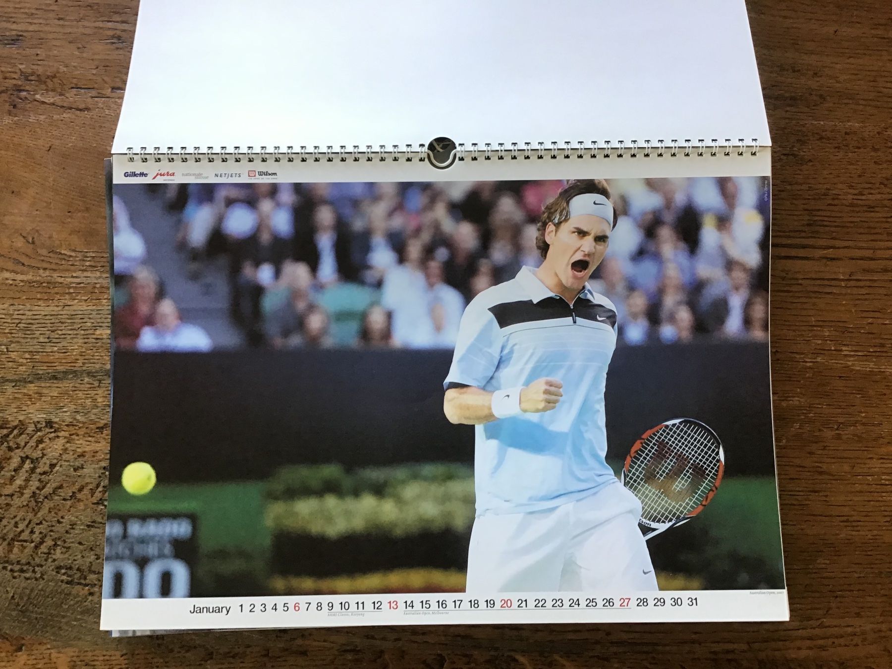 Kalender: Calendrier officiel Roger Federer 2008 – Gebraucht aus Fully von Ruby97 1