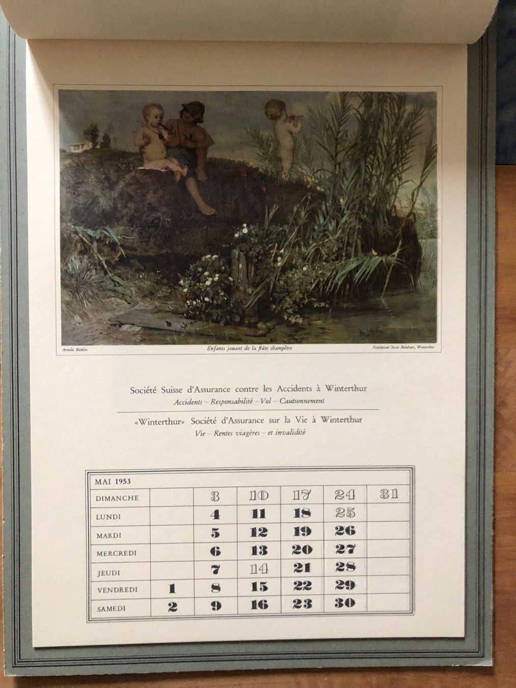 Calendari: Kalender Winterthur Versicherungen 1953 – Usato da Zürich venduto da allp 3