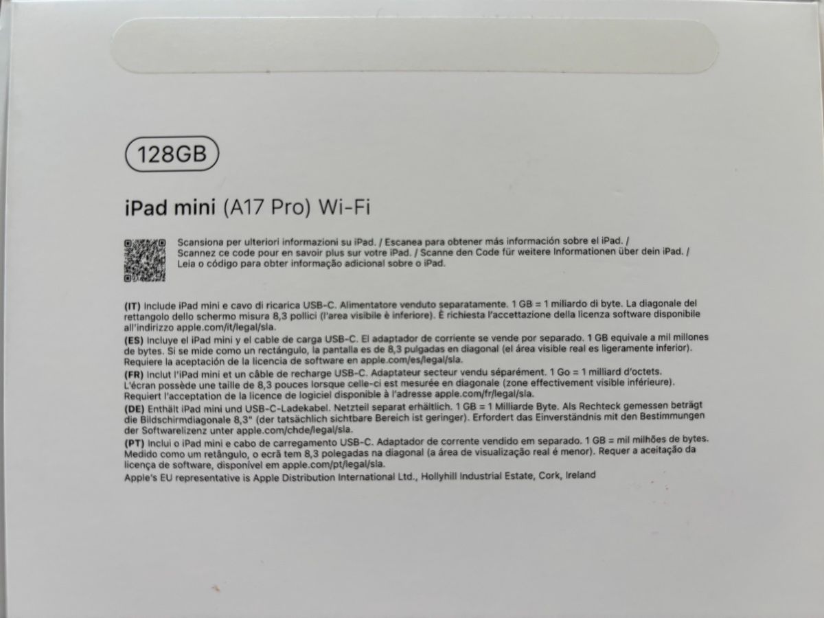 Apple Tablet PC: iPad Mini (A17 Pro) WiFi 128 GB – Usato da Bazenheid venduto da caperture 1