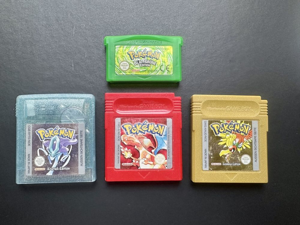 Rare Pokemon Gameboy Games - Crystal, Gold, Fire, LeafGreen (Gebraucht ...