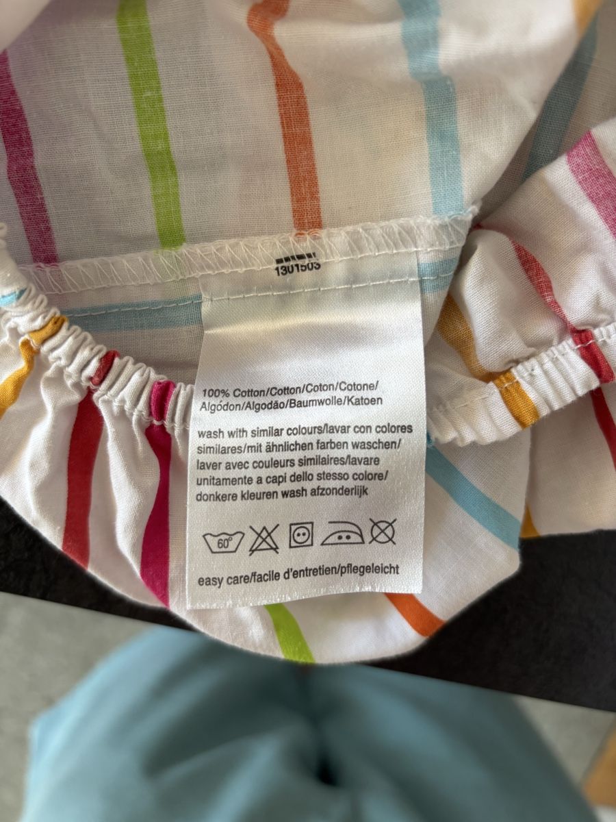 Biancheria da letto: Joli drap-housse Esprit Home rayé multicolore, coton, été! – Usato da Sion venduto da tchana77 2