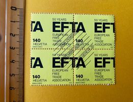 EFTA Viererblock 2010 gestempelt