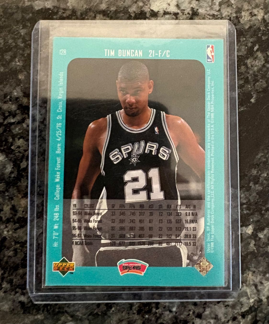 Nba Cartes à collectionner: NBA Tim Duncan SP Authentic 97/98 Rookie Card – Neuf (Voir description) à Muttenz par joba23 1