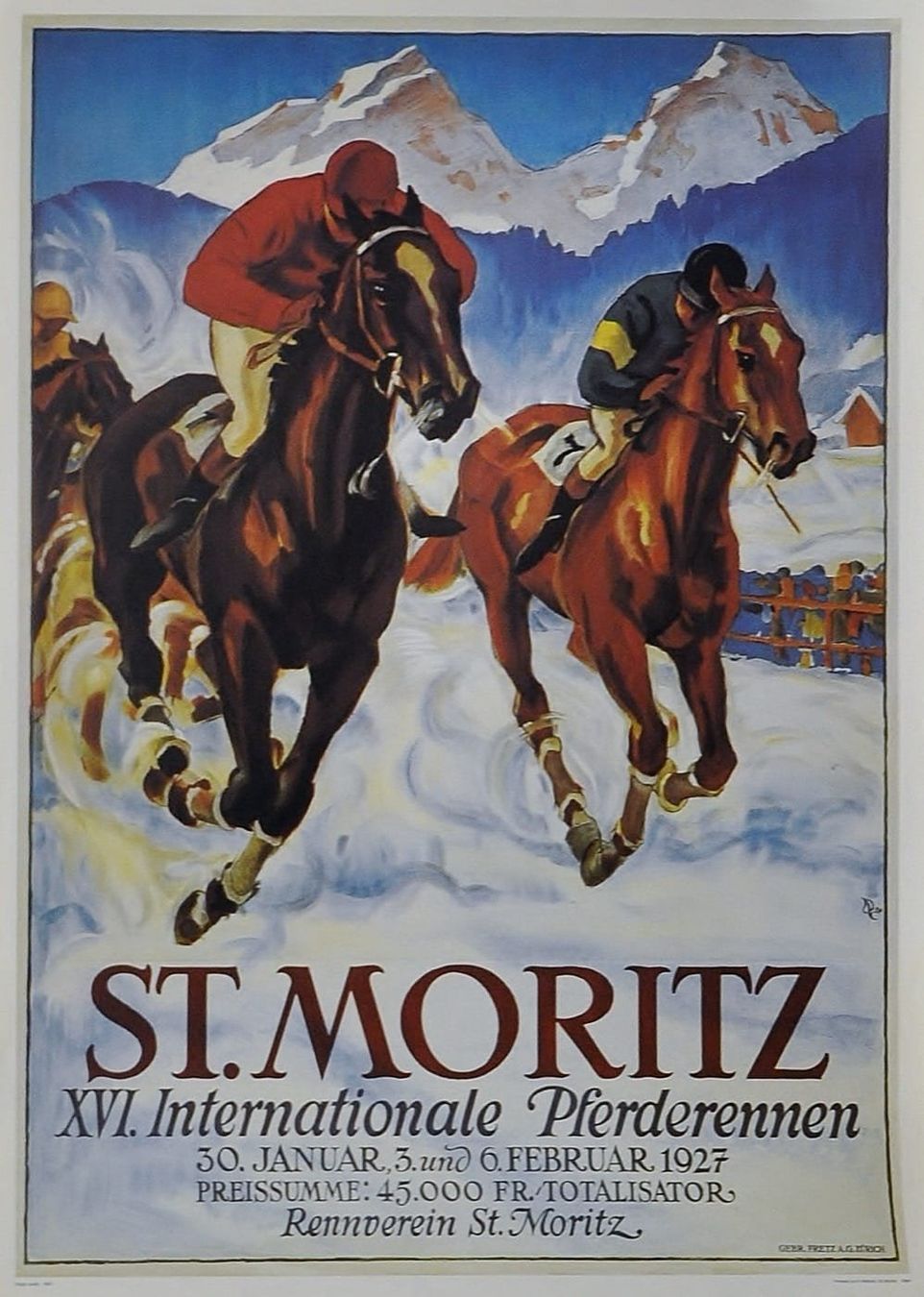 Posters & Illustrations: St. Moritz, Reprints – Neuf (Voir description) à Bern par Vintage-Art-Poster 1