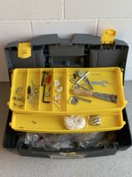 Toolbox with assorted tools and fittings used (all as seen)